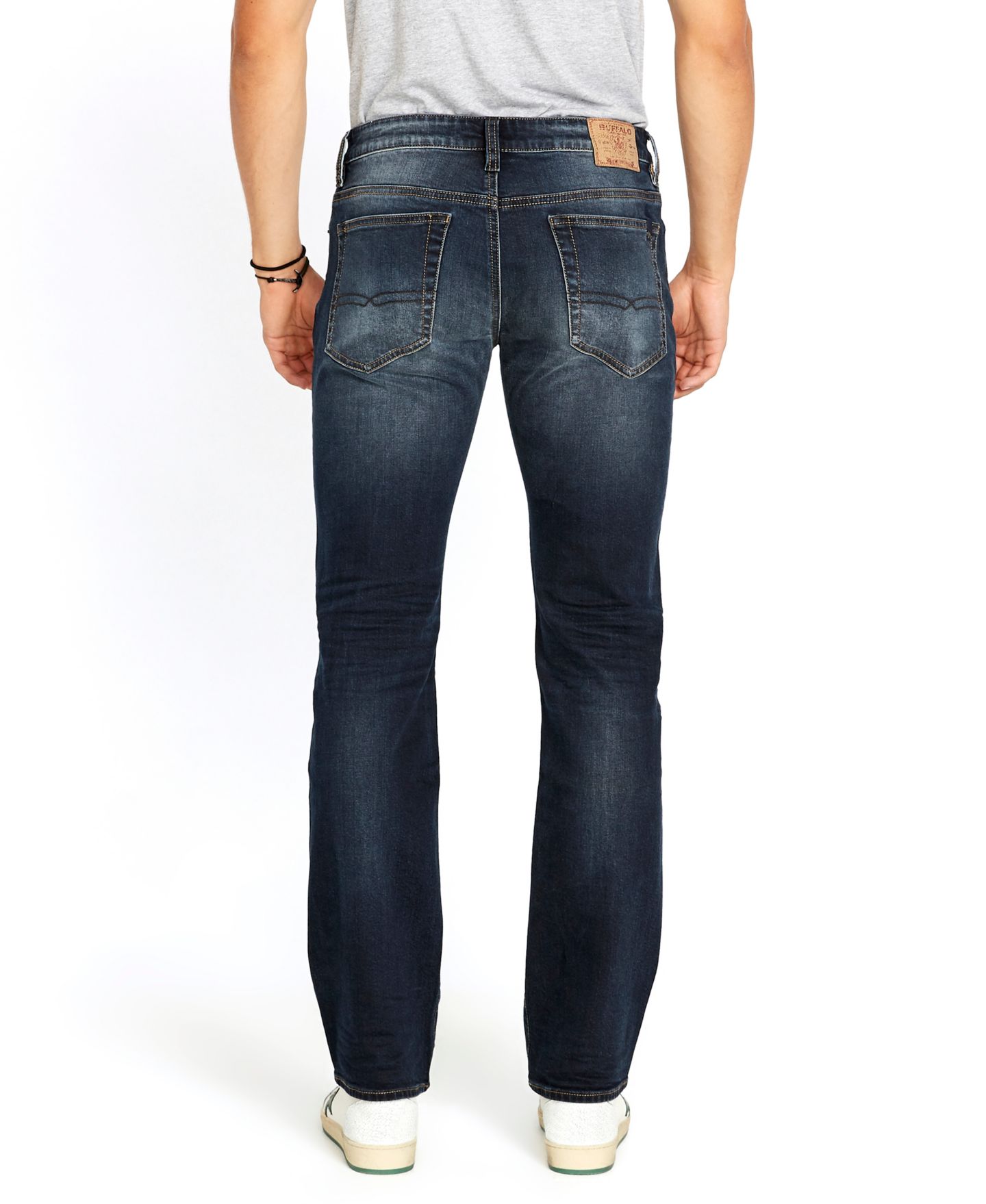 Мужские джинсы Buffalo David Bitton Relaxed Straight Driven, цвет: Тёмный индиго — фото 6