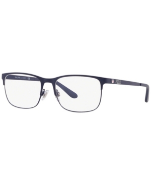 Polo Ralph Lauren Ph1189 Men's Rectangle Eyeglasses In Matte Blue