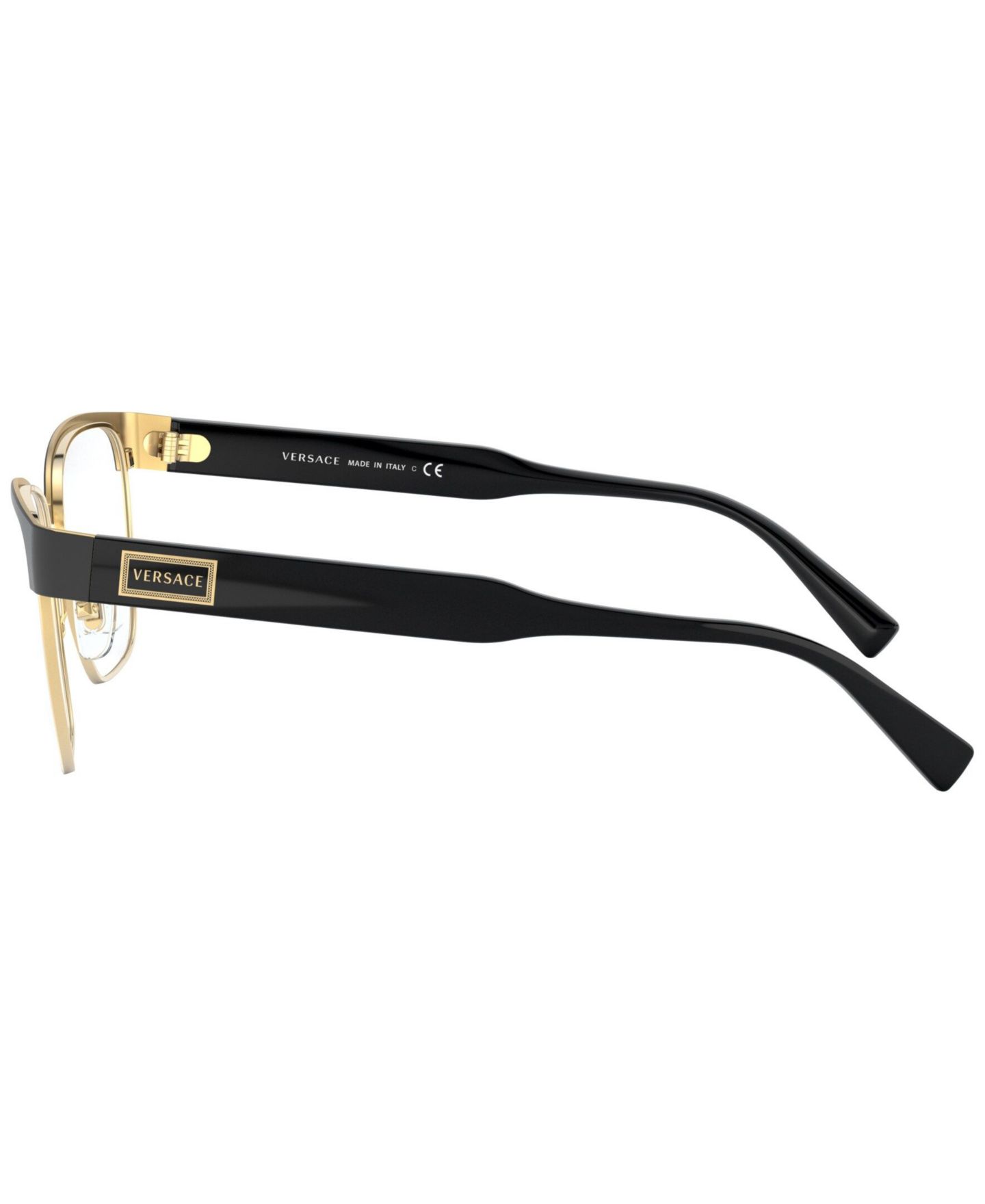 Мужские очки Versace Man Pillow Metal VE1264 Eyeglasses, цвет: Чёрный золотой — фото 3