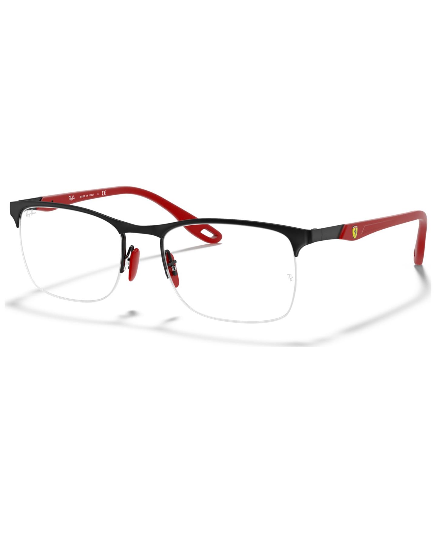 Мужские очки Ray-Ban Man Square Metal RB8416M Scuderia Ferrari Collection Eyeglasses, цвет: Чёрный — фото 1