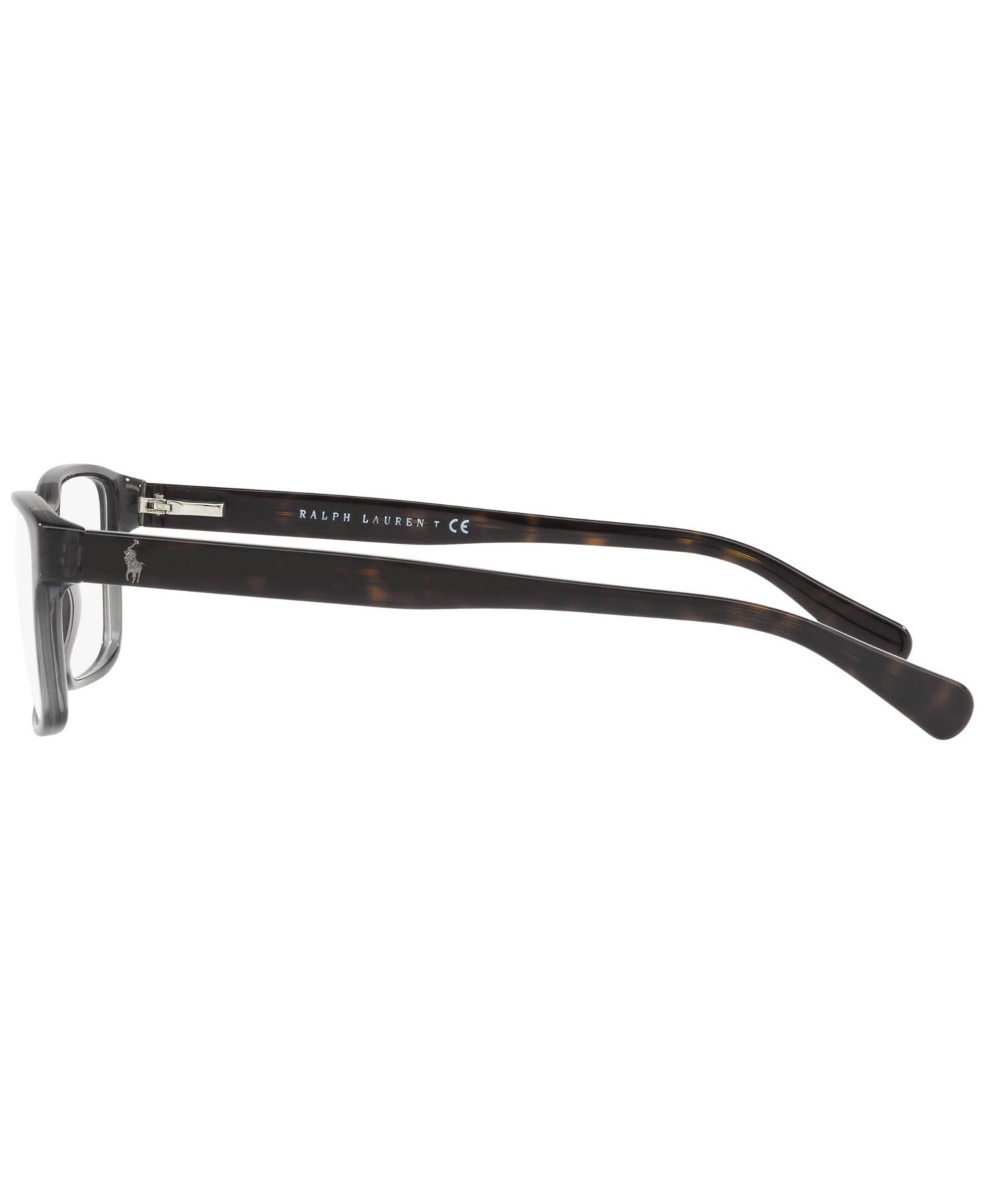 Мужские очки Polo Ralph Lauren Man Rectangle Plastic PH2123 Eyeglasses, цвет: Чёрный прозрачный — фото 3