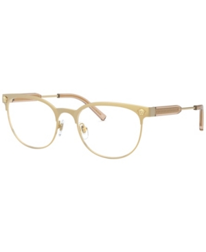 Versace Ve1268 Women's Oval Eyeglasses In Gold-tone Brown
