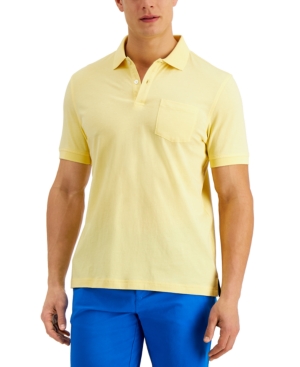 Club Room Men's Solid Jersey Polo with Pocket Created for Macy's