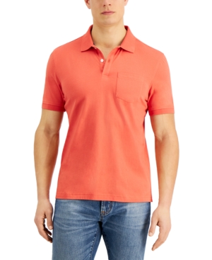 Club Room Men's Solid Jersey Polo with Pocket Created for Macy's