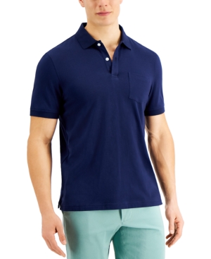 Club Room Men's Solid Jersey Polo with Pocket Created for Macy's