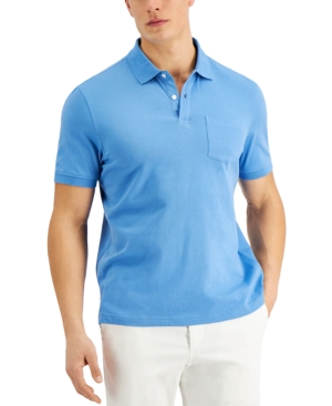 Club Room Men's Solid Jersey Polo with Pocket Created for Macy's