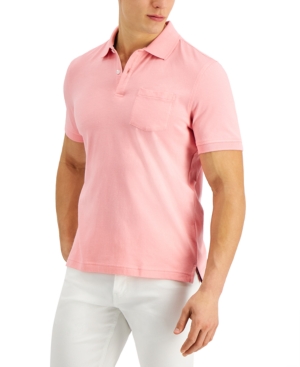 Club Room Men's Solid Jersey Polo with Pocket Created for Macy's