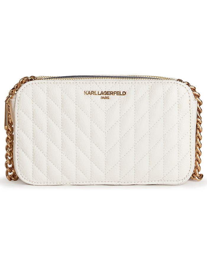 Karl Lagerfeld Paris Karolina Quilted Leather Crossbody Bag