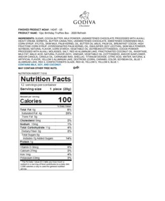 Happy Birthday Truffle Gift Box, 12 Pieces