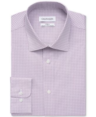 Calvin Klein - Men's Steel Regular-Fit Non-Iron Stretch Performance Dress Shirt