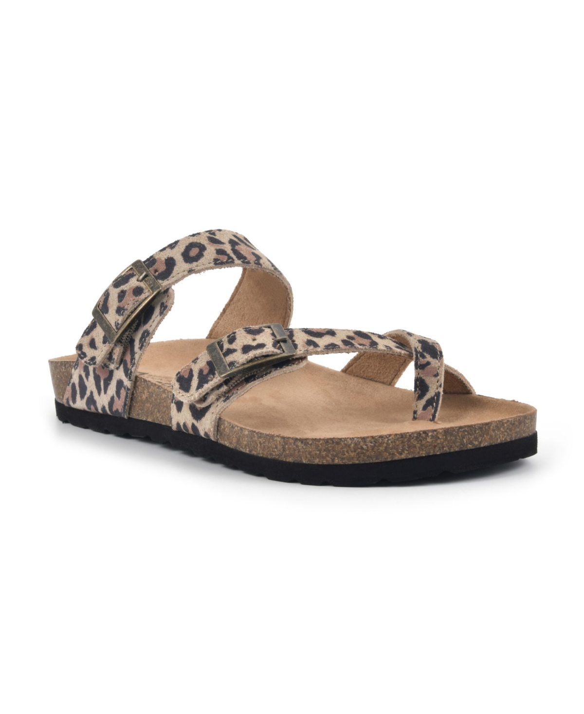 WHITE MOUNTAIN WOMEN'S GRACIE LEATHER FOOTBED SANDAL WOMEN'S SHOES