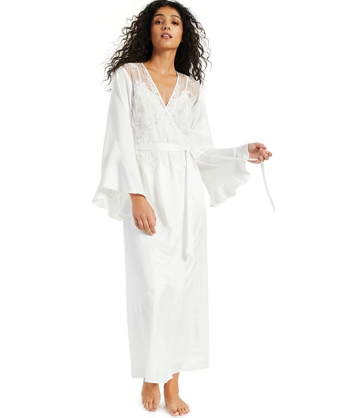 INC International Concepts Long Satin Wrap Robe, Created for Macy's & Reviews - All Pajamas