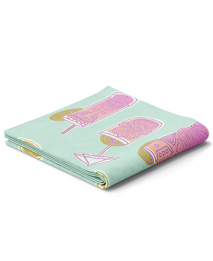 Martha Stewart Collection Tiki Velour Beach Towel, Created for Macy's Macy's