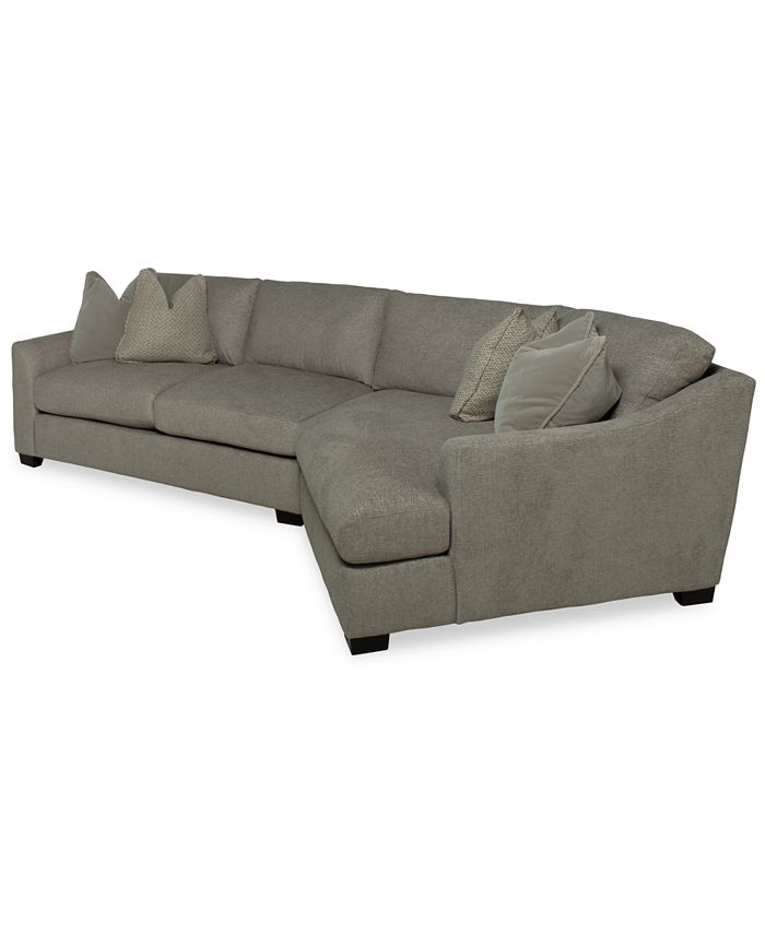 Furniture Brixlane 2 Pc Fabric, 2 Piece Sectional Sofa With Cuddler