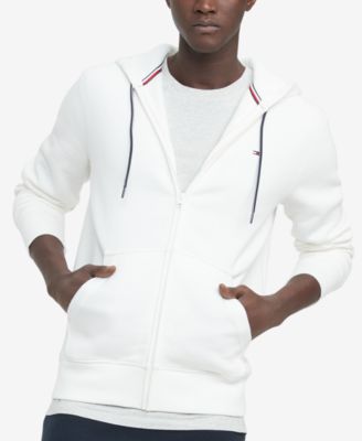 tommy hilfiger zip up hoodie white