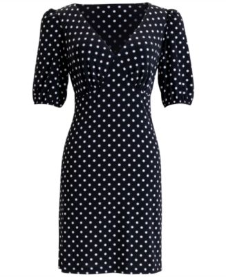 Connected Dot-Print Fit & Flare Dress - Macy's