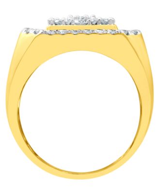 Men's Diamond Cluster Ring (3 ct. t.w.) in 10k Yellow, White or Rose Gold