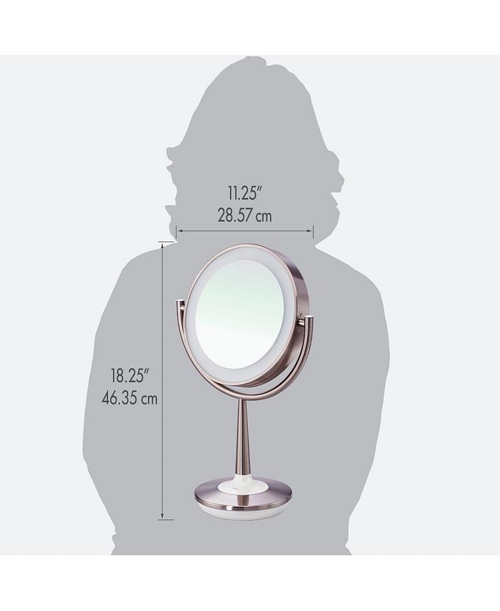Brookstone Cordless Illuminated Makeup Mirror & Reviews Bathroom