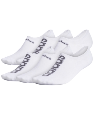 adidas Men's 6-Pack Linear Superlite Ii Super No-Show Black Socks