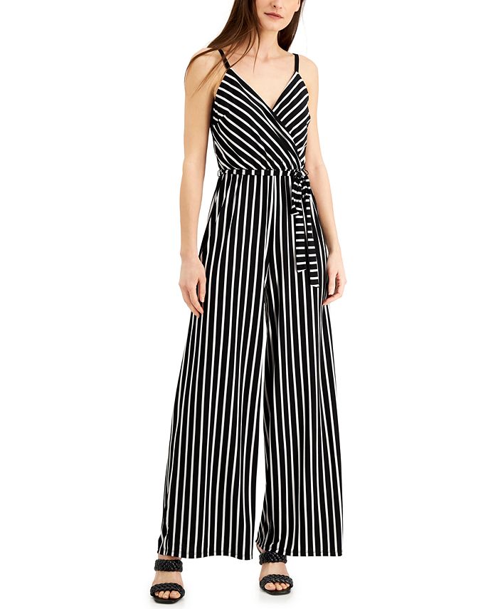 INC International Concepts Petite Striped Jumpsuit, Created for Macy's ...