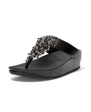 FitFlop Women's Rumba Beaded Toe-Post Sandals Women's Shoes