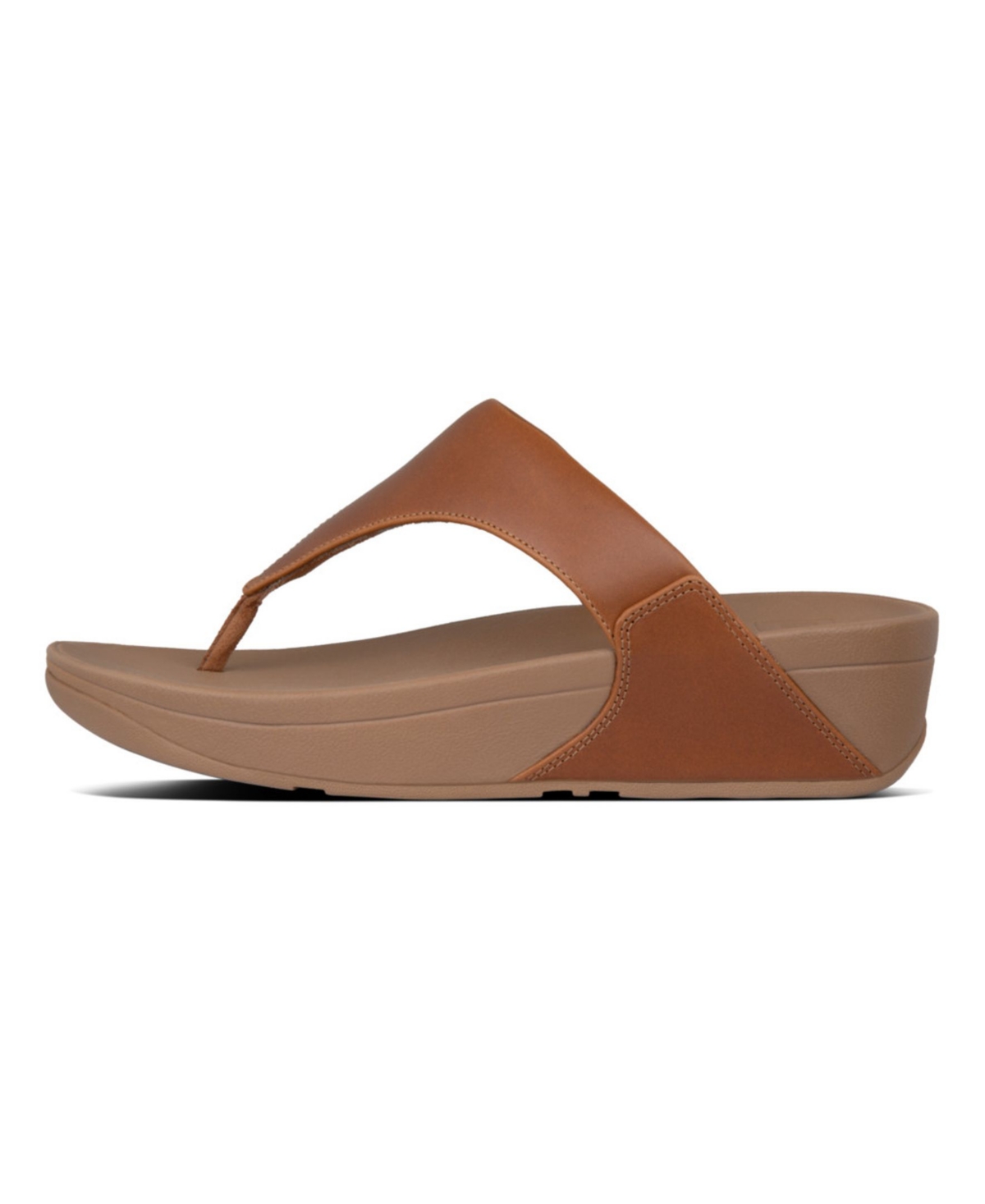 Fitflop Lulu Leather Toepost Womens Flip-flop In Light Tan 592
