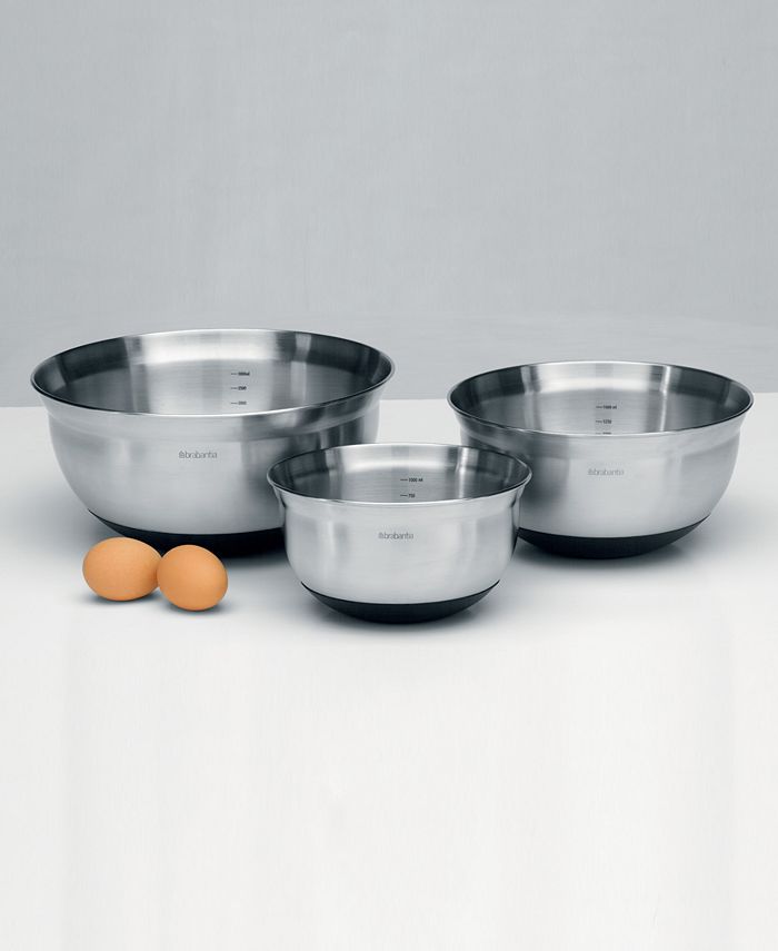 Cuisinart Stainless Steel Mixing Bowls with Non-Slip Bases, Set of 3 -  Macy's