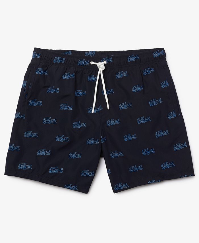 Lacoste Men's Embroidered Croc Logo Swim Trunks & Reviews - Swimwear ...