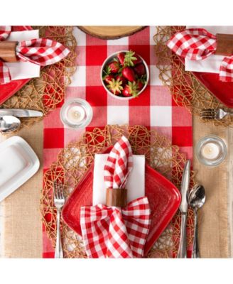 Reversible Gingham - Buffalo Check Table Runner, 14" x 108"