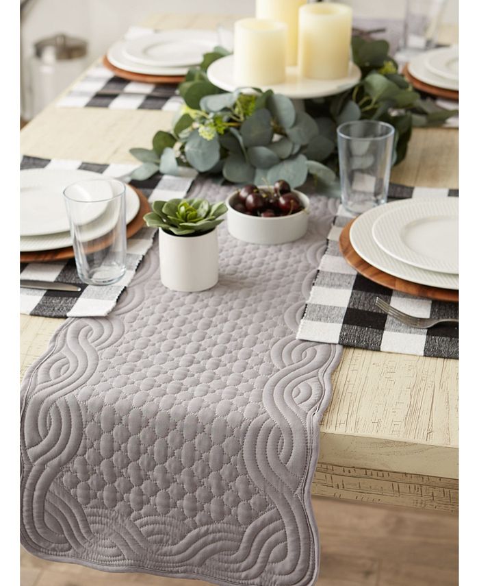 Design Imports Quilted Farmhouse Table Runner & Reviews Table Linens