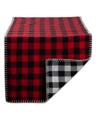 Christmas Buffalo Check with Embroidery Table Runner