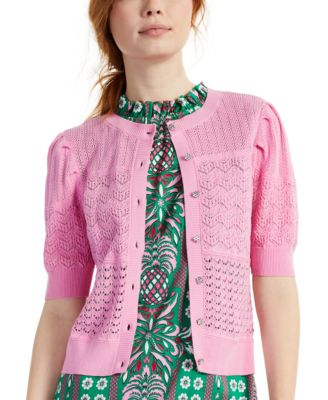 Charter Club - Pointelle Jewel-Button Cardigan