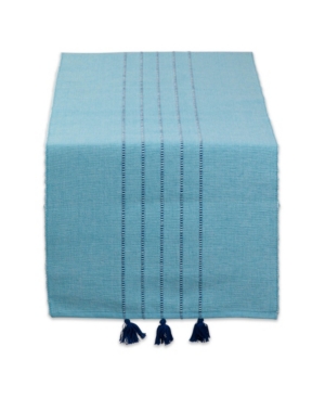 Design Imports Thera Stripes Table Runner In Blue