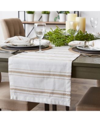 Zig Dobby Stripe Table Runner