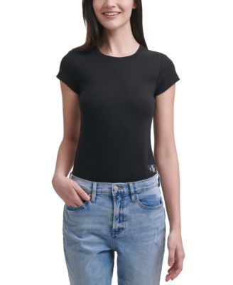 Calvin Klein Jeans - Short-Sleeve Logo-Patch Bodysuit