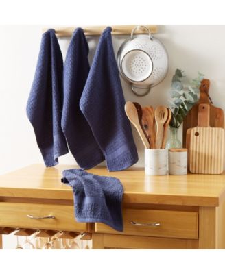 Solid Waffle Terry Dishtowel, Set of 4