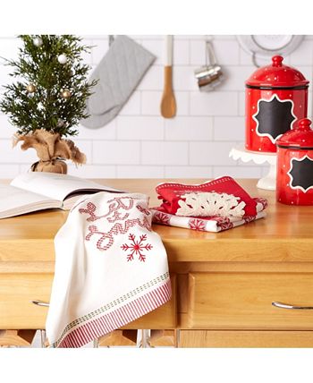 Design Imports Santa Chef Clause Kitchen, Let It Snow Dishtowel, Set of ...