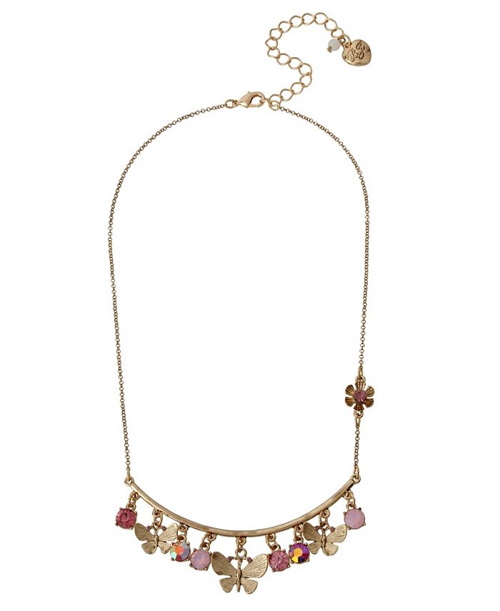 Betsey Johnson Shaky Butterfly Charm Necklace & Reviews - Necklaces ...