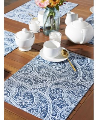 Paisley Print Outdoor Placemat, Set of 6