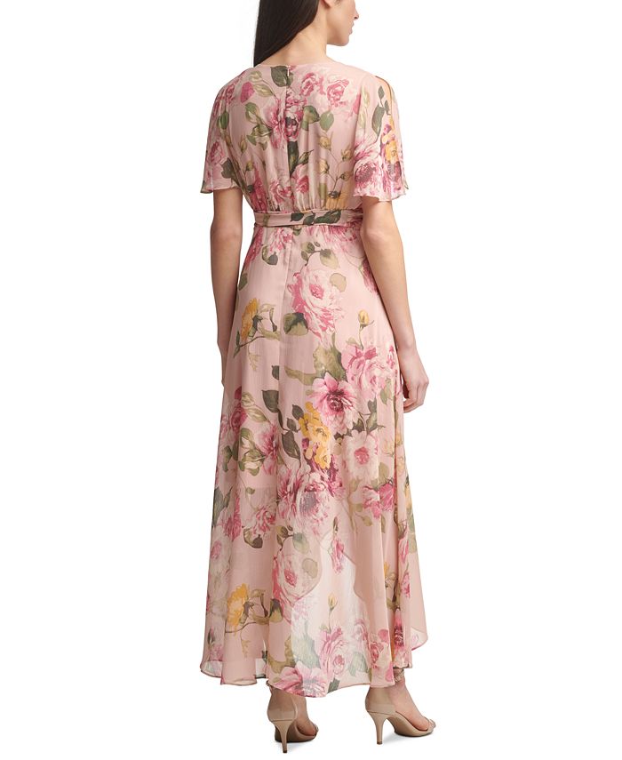 Jessica Howard Petite Floral Faux-Wrap Maxi Dress - Macy's
