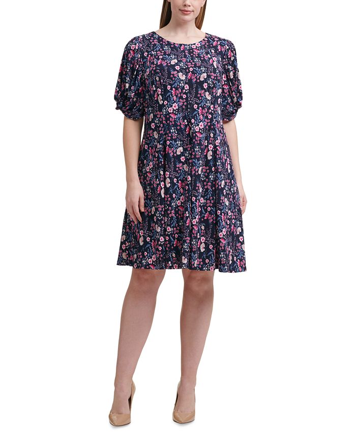 Jessica Howard Plus Size Floral-Print A-Line Dress - Macy's
