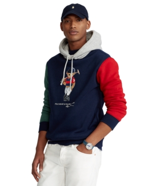 Polo Ralph Lauren Men's Polo Bear Color-Blocked Fleece Hoodie