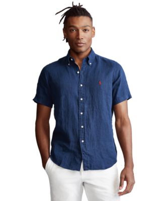 polo ralph lauren men's short sleeve button down shirt