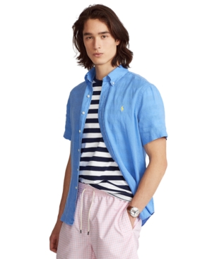 Polo Ralph Lauren Men's Short-Sleeve Linen Button-Up