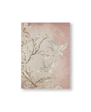 Graham & Brown Graceful Cranes Canvas Wall Art, 32" X 24" In Pink