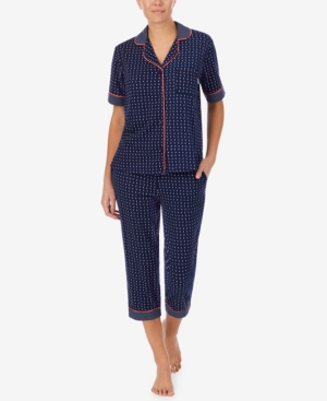 Dkny Sleepwear Printed Capri Pants Pajama Set