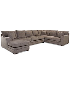 CLOSEOUT! Loranna 3-Pc. Fabric Sectional with Chaise, Created for Macy's