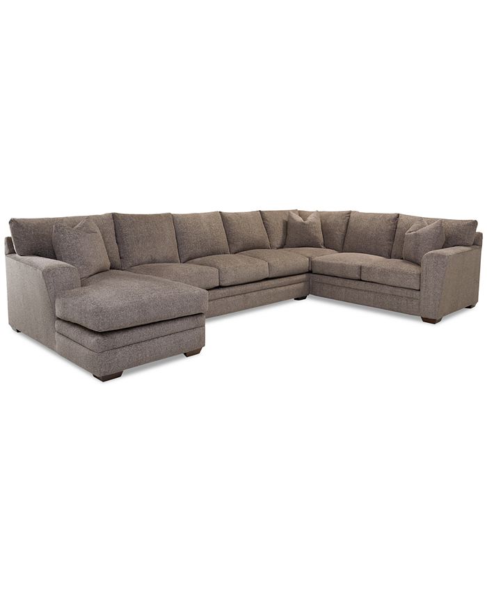 Macy's CLOSEOUT! Loranna 3Pc. Fabric Sectional with Chaise, Created