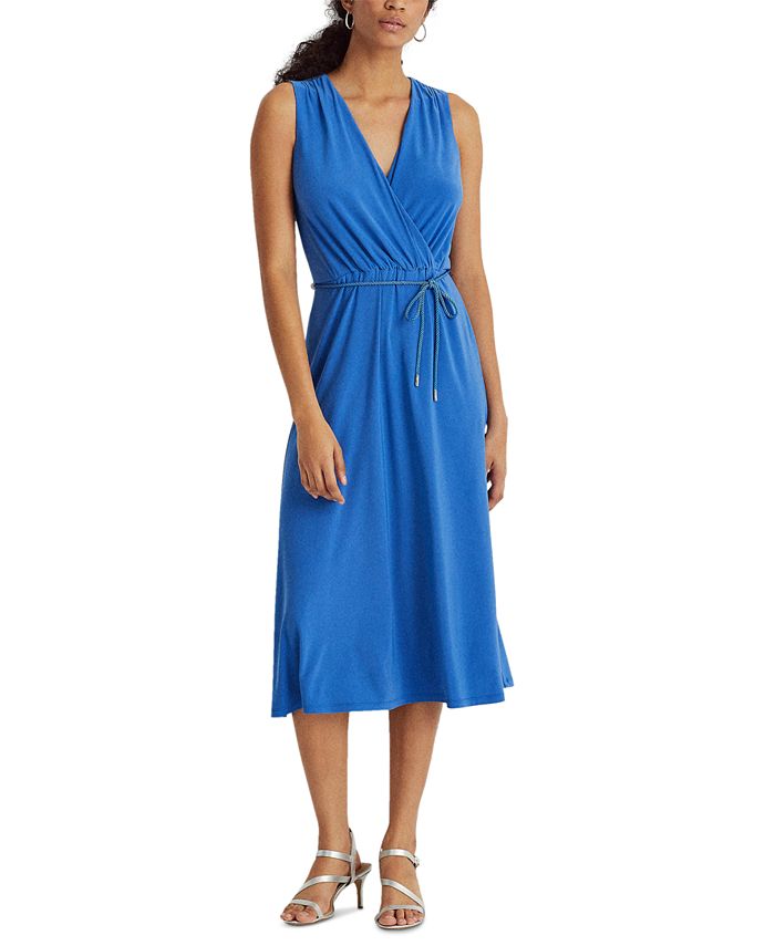 Lauren Ralph Lauren Jersey Sleeveless Dress & Reviews - Dresses - Women -  Macy's