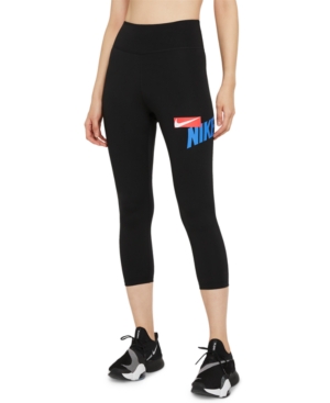 Nike One Women's Cropped Graphic-Print Leggings